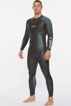 2XU - Mens P:1 Propel Wetsuit - Black/Blue Ombre -Cheap The Best Swimwear Store 2xu mens p 1 propel wetsuit black blue ombre 10
