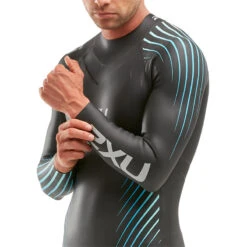 2XU - Mens P:1 Propel Wetsuit - Black/Blue Ombre -Cheap The Best Swimwear Store 2xu mens p 1 propel wetsuit black blue ombre 3
