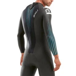 2XU - Mens P:1 Propel Wetsuit - Black/Blue Ombre -Cheap The Best Swimwear Store 2xu mens p 1 propel wetsuit black blue ombre 4