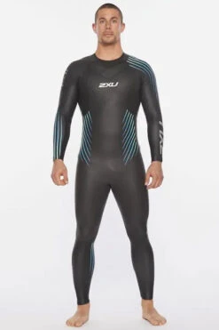 2XU - Mens P:1 Propel Wetsuit - Black/Blue Ombre -Cheap The Best Swimwear Store 2xu mens p 1 propel wetsuit black blue ombre 6