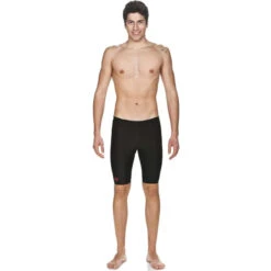 Arena - Flow Mens Jammers - Black/Red -Cheap The Best Swimwear Store arena flow mens jammers black red 6