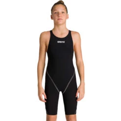 Arena - Girl's Powerskin ST 2.0 Open Back – Black