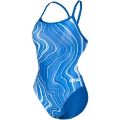 Arena - Marbled Challenge Back Ladies Swimsuit - Royal/Multi -Cheap The Best Swimwear Store arena marbled challenge back ladies swimsuit royal multi 6