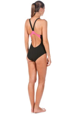 Arena - Microcarbonite Pro Back Ladies Swimsuit - Black/Fuchsia/Rose -Cheap The Best Swimwear Store arena microcarbonite black and fuchsia ladies one piece swimsuit 10