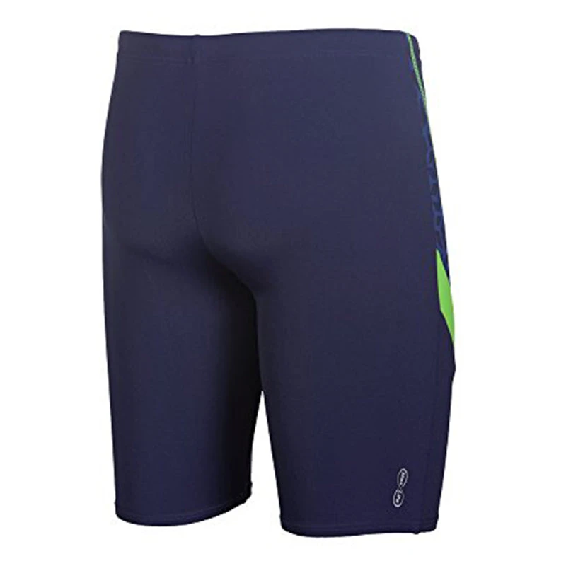 Arena - Microcarbonite Junior Jammers - Navy Blue/Green Leaf 2 Arena - Microcarbonite Junior Jammers - Navy Blue/Green Leaf - Image 2