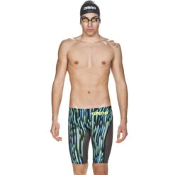 Arena - Powerskin Carbon-Ultra Jammer (Ltd. Edition) - Blue/Yellow -Cheap The Best Swimwear Store arena powerskin carbon ultra jammer ltd edition blue yellow 4