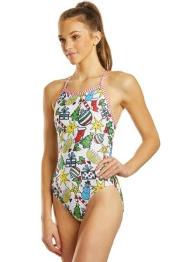 Dolfin Uglies - Holiday Cheer V-2 Back One Piece Swimsuit -Cheap The Best Swimwear Store dolfin uglies holiday cheer v 2 back one piece swimsuit 8