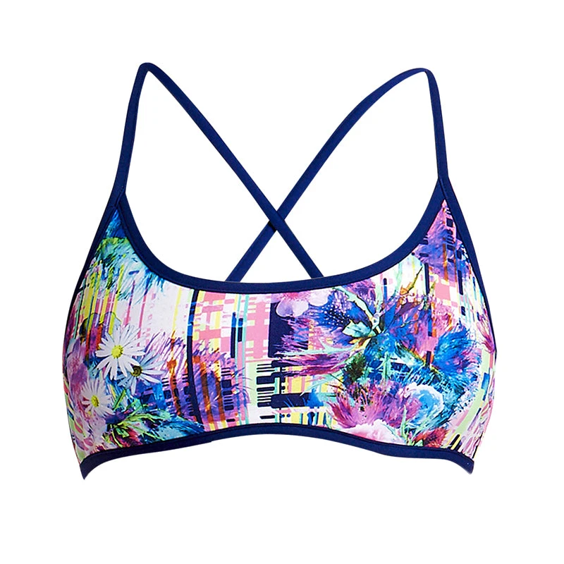 Funkita - Alba Wild - Ladies Cross Back Tie Bikini Top 2 Funkita - Alba Wild - Ladies Cross Back Tie Bikini Top - Image 2