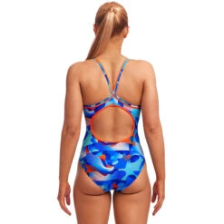 Funkita - Battle Blue - Ladies Diamond Back One Piece -Cheap The Best Swimwear Store funkita battle blue ladies diamond back one piece 3