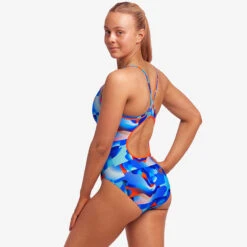 Funkita - Battle Blue - Ladies Diamond Back One Piece -Cheap The Best Swimwear Store funkita battle blue ladies diamond back one piece 4