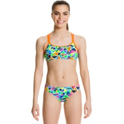 Funkita - Crazy Cracks - Girls Criss Cross Two Piece