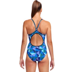 Funkita - Blue Bars - Ladies Diamond Back One Piece -Cheap The Best Swimwear Store funkita blue bars ladies diamond back one piece 3