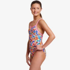 Funkita - Feline Fiesta - Girls Single Strap One Piece -Cheap The Best Swimwear Store funkita feline fiesta girls single strap one piece 5