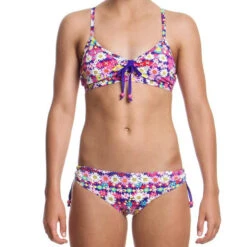 Funkita - Garden Princess - Girls Tie Detail Two Piece -Cheap The Best Swimwear Store funkita garden princess girls tie detail two piece 3