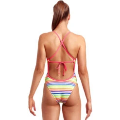 Funkita - Light Stripes - Ladies Tie Me Tight One Piece -Cheap The Best Swimwear Store funkita light stripes ladies tie me tight one piece 3