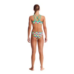 Funkita - Minty Mittens - Girls Criss Cross Two Piece -Cheap The Best Swimwear Store funkita minty mittens girls racerback two piece 3