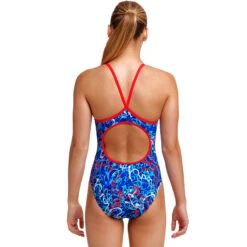 Funkita - Mr Squiggle - Girls Diamond Back One Piece -Cheap The Best Swimwear Store funkita mr squiggle girls diamond back one piece 3