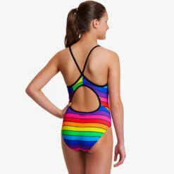 Funkita - Rainbow Racer - Girls Diamond Back One Piece -Cheap The Best Swimwear Store funkita rainbow racer girls diamond back one piece 3