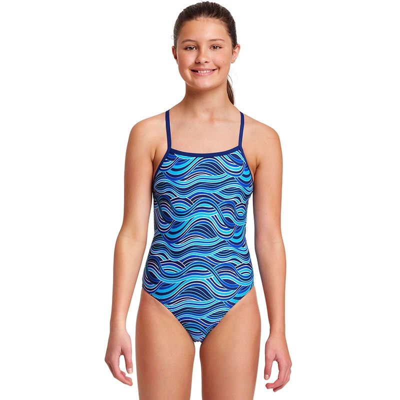 Funkita - So Swell - Girls Eco Strapped In One Piece 1 Funkita - So Swell - Girls Eco Strapped In One Piece