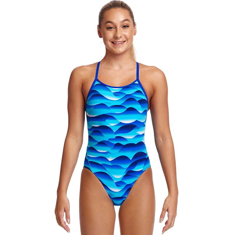 Funkita - Storm Buoy - Girls Eco Diamond Back One Piece 1 Funkita - Storm Buoy - Girls Eco Diamond Back One Piece