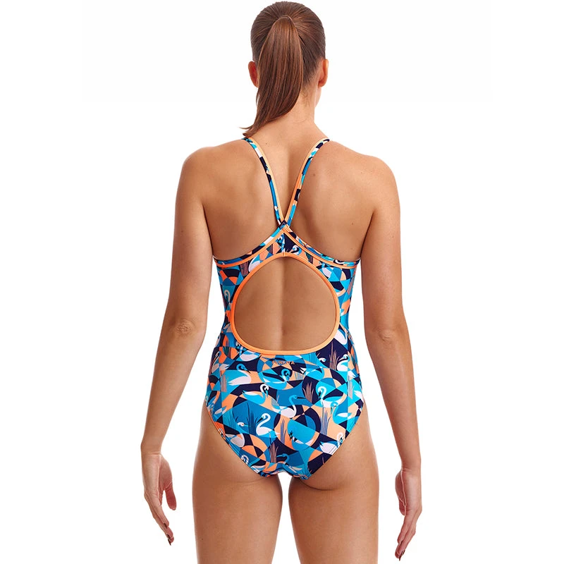 Funkita - Swan Song - Ladies Eco Diamond Back One Piece 3 Funkita - Swan Song - Ladies Eco Diamond Back One Piece - Image 3