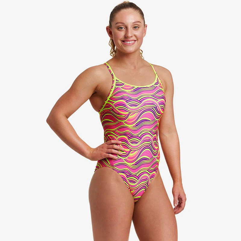 Funkita - Swerve Up - Ladies Eco Diamond Back One Piece 5 Funkita - Swerve Up - Ladies Eco Diamond Back One Piece - Image 5