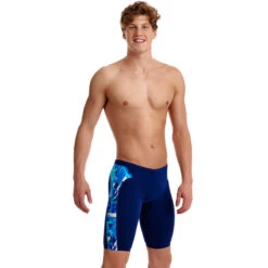 Funky Trunks - Bashed Blue - Mens Training Jammers -Cheap The Best Swimwear Store funky trunks bashed blue mens training jammers 5