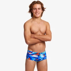 Funky Trunks - Battle Blue - Boys Sidewinder Trunks -Cheap The Best Swimwear Store funky trunks battle blue boys sidewinder trunks 4