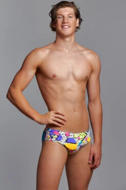 Funky Trunks - Jumbled Up - Mens Classic Briefs -Cheap The Best Swimwear Store funky trunks jumbled up mens classic briefs 4