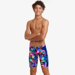 Funky Trunks - Patch Panels - Boys Training Jammers -Cheap The Best Swimwear Store funky trunks patch panels boys training jammers 5