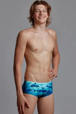 Funky Trunks - Shark Bay - Boys Sidewinder Trunks -Cheap The Best Swimwear Store funky trunks shark bay boys sidewinder trunks 4