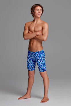 Funky Trunks - Ticker Tape - Boys Training Jammers -Cheap The Best Swimwear Store funky trunks ticker tape boys training jammers 4