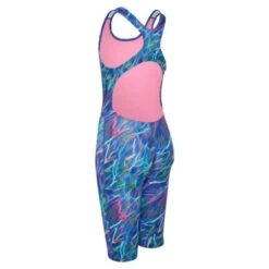 Maru Girls Swimwear - Aquarius Pacer Legsuit - Blue/Pink -Cheap The Best Swimwear Store maru aquarius pacer legsuit girls swimwear one piece 6