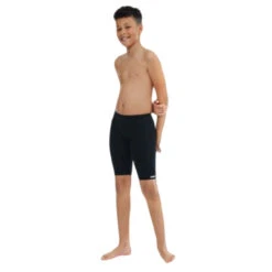 Maru - Solid Black Pacer Junior Boys Jammer -Cheap The Best Swimwear Store maru solid black pacer junior jammer 1