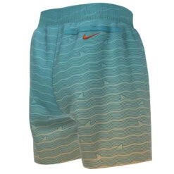 Nike - Boys Shark Stripe Breaker 4" Volley Short (Rush Orange) -Cheap The Best Swimwear Store nike boys shark stripe breaker 4 volley short rush orange 3