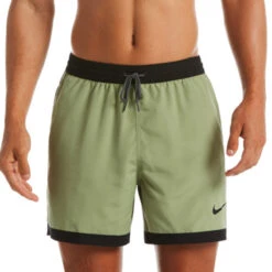 Nike - Funfetti Racer 5" Volley Short (Oil Green) -Cheap The Best Swimwear Store nike funfetti racer 5 volley short oil green 3