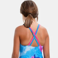 Nike - Girls' Tie Dye Spiderback One Piece (Photo Blue) -Cheap The Best Swimwear Store nike girls tie dye spiderback one piece photo blue 8