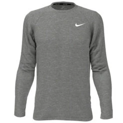 Nike - Heather Long Sleeve Hydroguard (Particle Grey) -Cheap The Best Swimwear Store nike heather long sleeve hydroguard particle grey 5