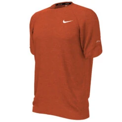 Nike - Heather Short Sleeve Hydroguard (Rush Orange) -Cheap The Best Swimwear Store nike heather short sleeve hydroguard rush orange 3