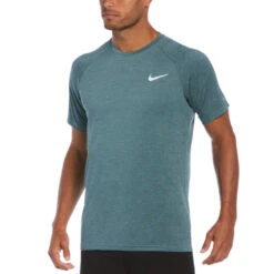 Nike - Heather Short Sleeve Hydroguard (Washed Teal)