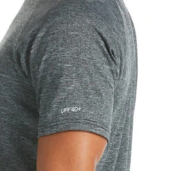 Nike - Heather Tilt Short Sleeve Hydroguard (Black) -Cheap The Best Swimwear Store nike heather tilt short sleeve hydroguard black 3