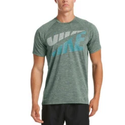 Nike - Heather Tilt Short Sleeve Hydroguard (Galactic Jade)