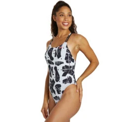 Nike - Hydrastrong Multiple Print Spiderback One Piece (Black) -Cheap The Best Swimwear Store nike hydrastrong multiple print spiderback one piece black 1 4