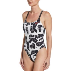 Nike - Hydrastrong Multiple Print Spiderback One Piece (Black) -Cheap The Best Swimwear Store nike hydrastrong multiple print spiderback one piece black 1 5