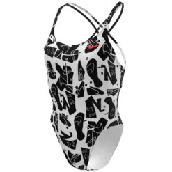 Nike - Hydrastrong Multiple Print Spiderback One Piece (Black) -Cheap The Best Swimwear Store nike hydrastrong multiple print spiderback one piece black 1 8