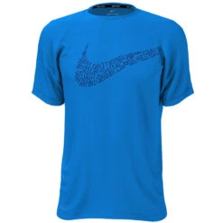 Nike - JDI Swoosh Short Sleeve Hydroguard (Photo Blue) -Cheap The Best Swimwear Store nike jdi swoosh short sleeve hydroguard photo blue 3