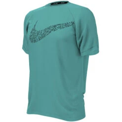 Nike - JDI Swoosh Short Sleeve Hydroguard (Washed Teal) -Cheap The Best Swimwear Store nike jdi swoosh short sleeve hydroguard washed teal 3