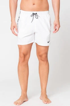 Nike - Logo Tape 5" Volley Short (White) -Cheap The Best Swimwear Store nike logo tape 5 volley short white 7