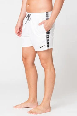 Nike - Logo Tape 5" Volley Short (White) -Cheap The Best Swimwear Store nike logo tape 5 volley short white 8