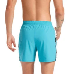 Nike - Logo Tape Racer 5" Volley Short (Oracle Aqua) -Cheap The Best Swimwear Store nike logo tape racer 5 volley short oracle aqua 3